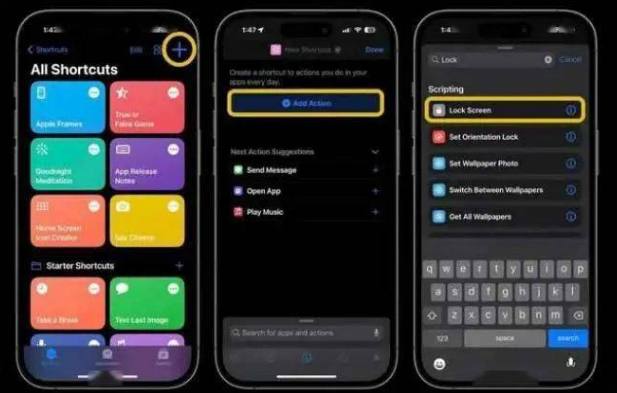 项城苹果14锁屏维修店分享iPhone14升级iOS16.4后如何创建锁屏快捷方式 