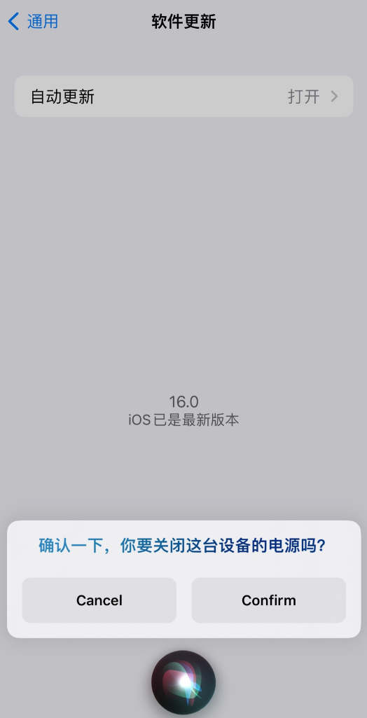 项城苹果手机维修分享iOS 16 新功能：呼叫 Siri 即可让 iPhone 关机 